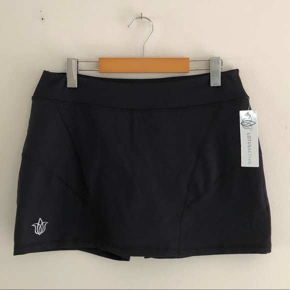 🧘🏻♀️ Lotus Activa Black Athletic Skort - Picture 1 of 11
